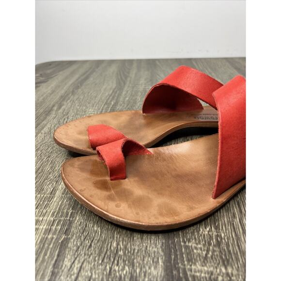 Cydwoq Hillary Toe-Ring Red Brick Leather Handmade USA Sandals Sz EU 39 / US 8 - Picture 7 of 10